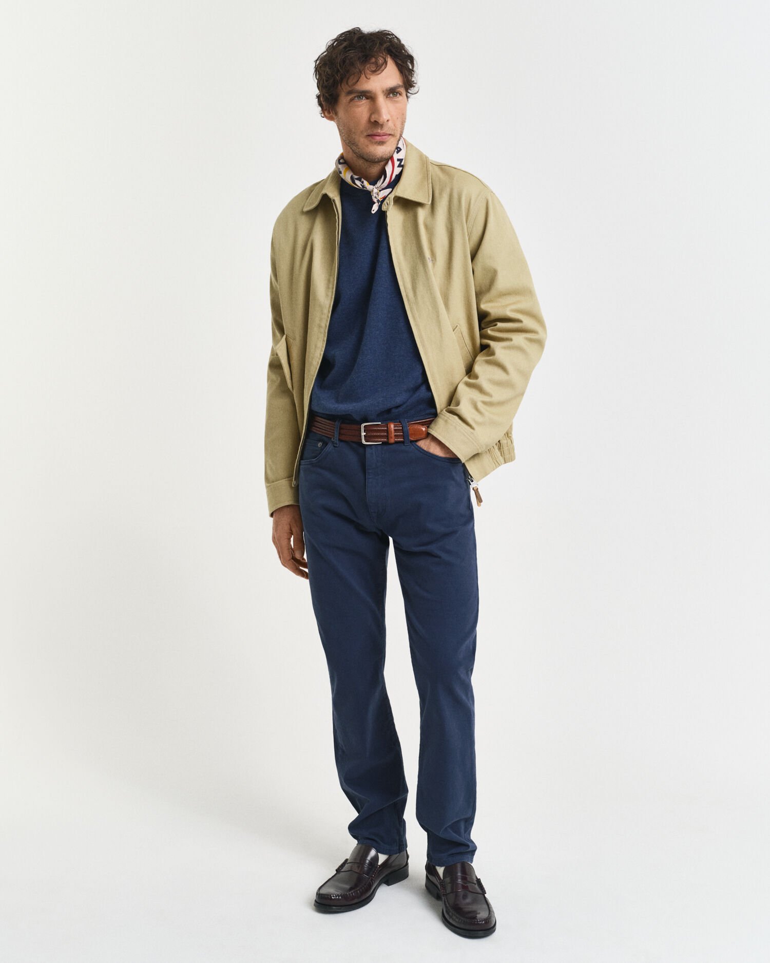 Katoenen trui met ronde hals