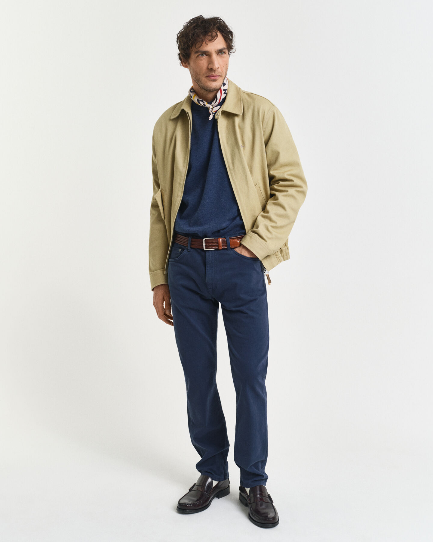 Klassieke katoenen trui met ronde hals