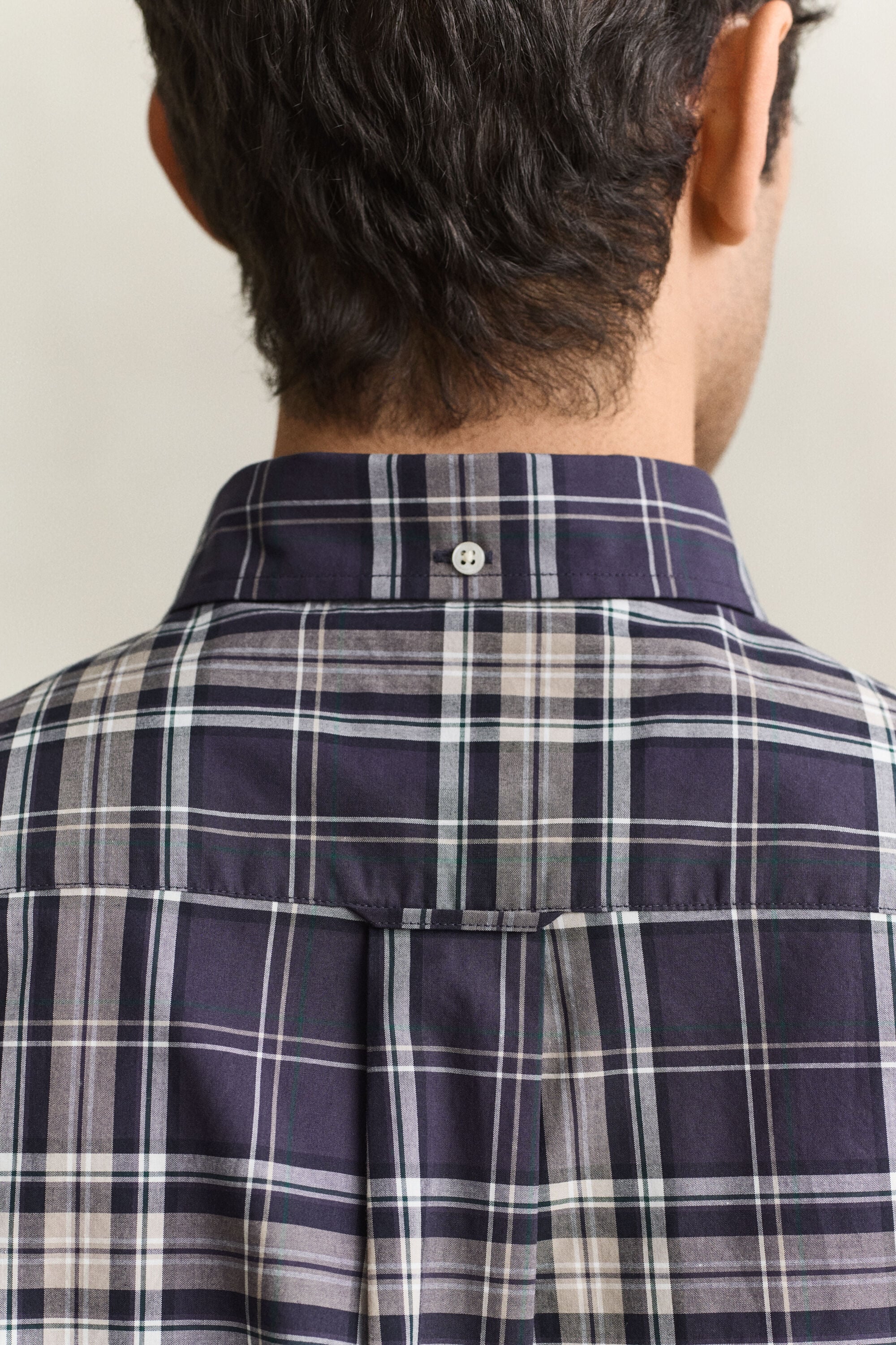 Geruit poplin overhemd