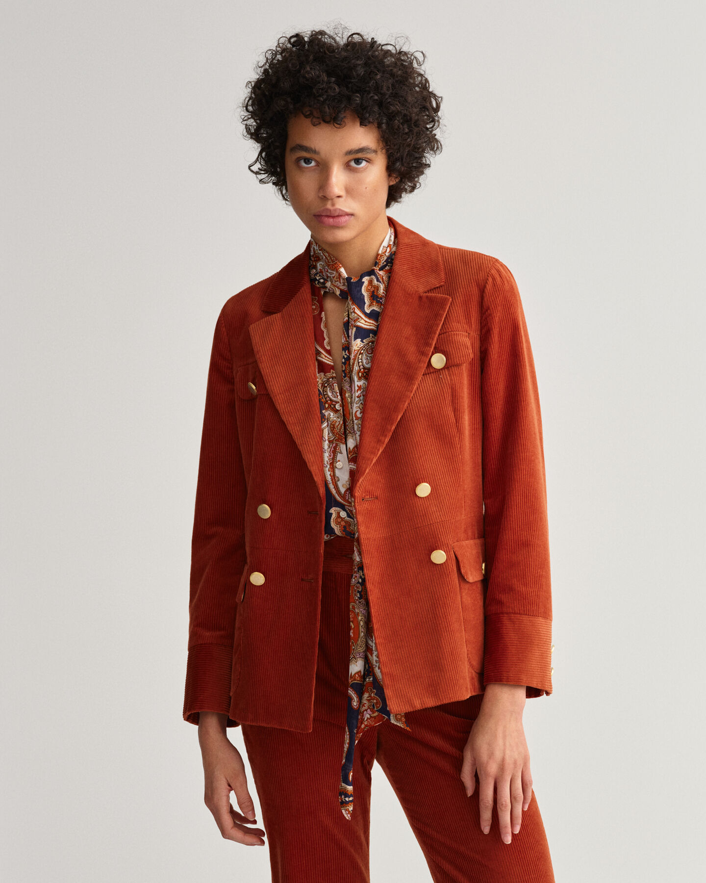 Slim Fit blazer van corduroy