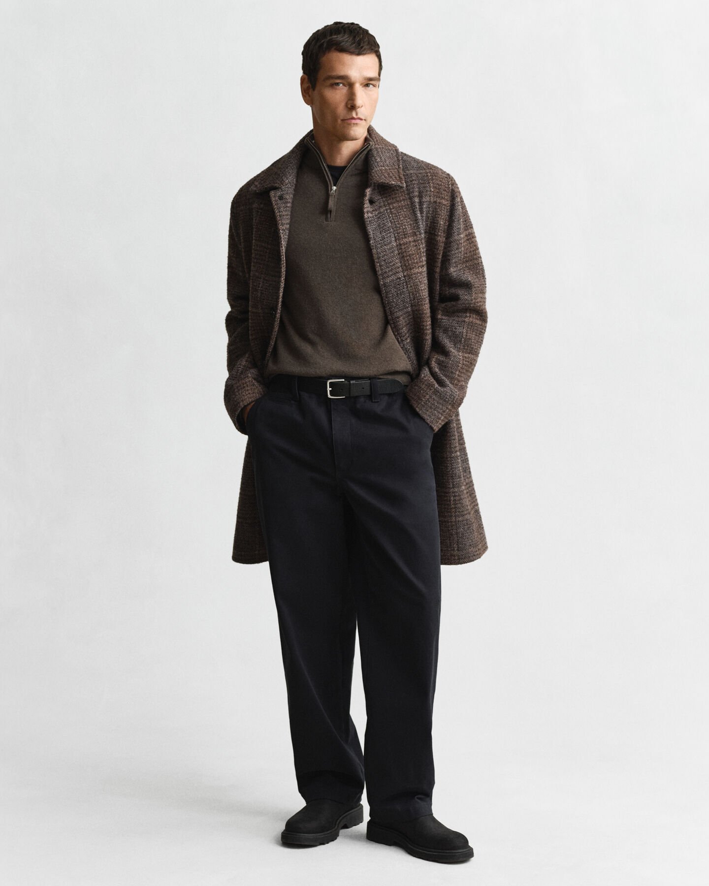 Trui met korte rits van buitengewoon zachte lamswol