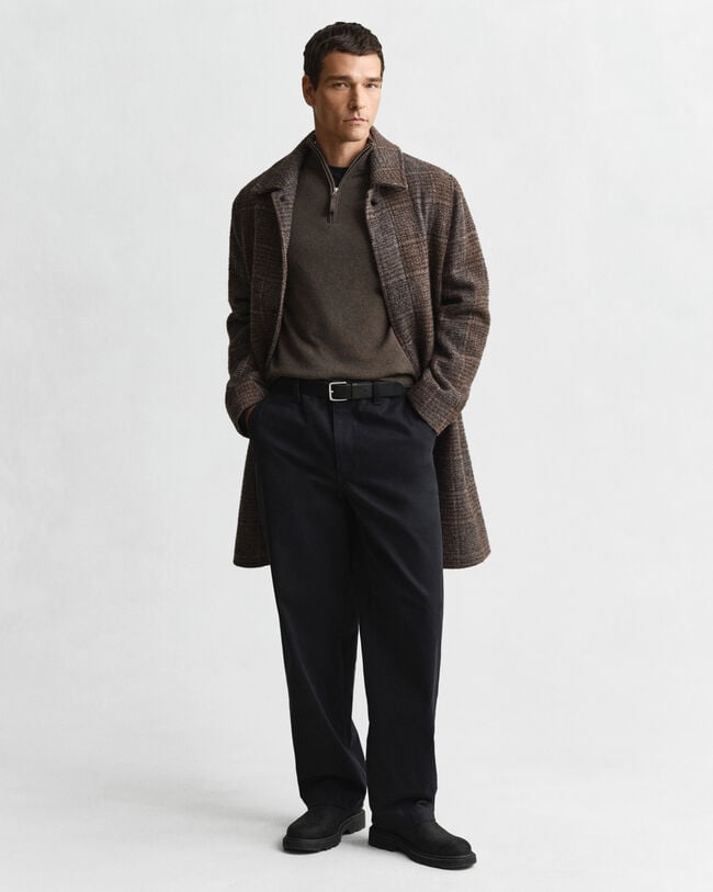 Trui met korte rits van buitengewoon zachte lamswol