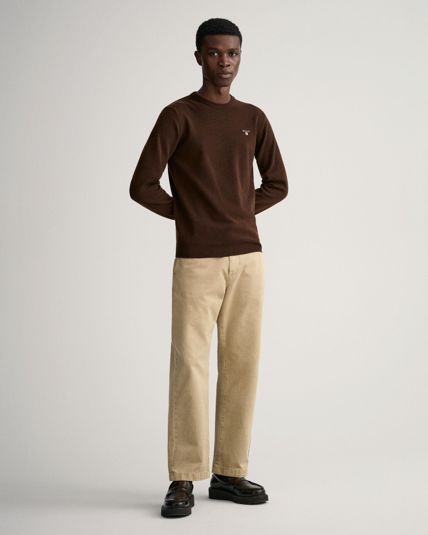 Trui met ronde hals van buitengewoon zachte lamswol