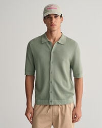 Textured Knit overhemd met korte mouwen