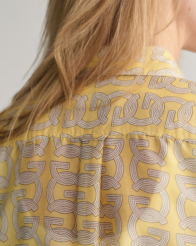 Relaxed Fit G Patterned blouse van katoen en zijde