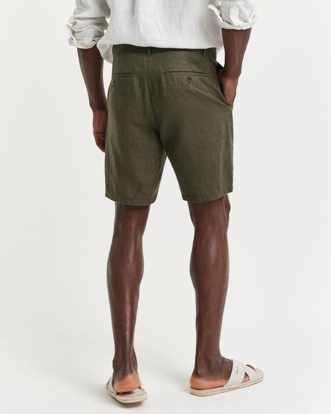 Relaxed Fit linnen short met trekkoordje