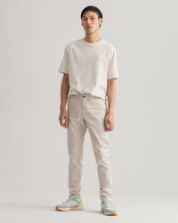 Hallden Slim Fit chino van keperstof