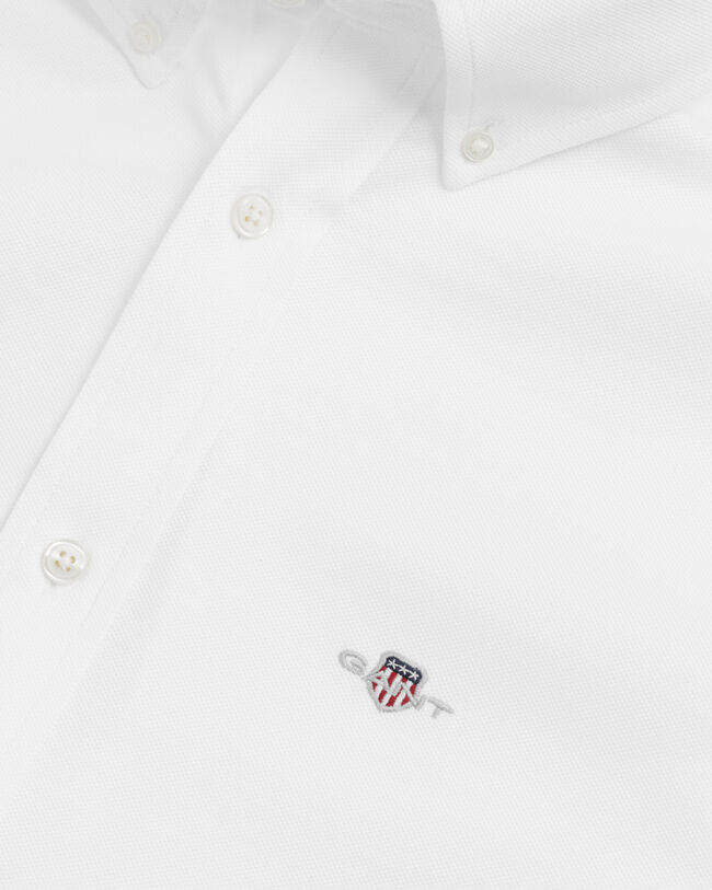 Regular Fit piqué overhemd van jersey