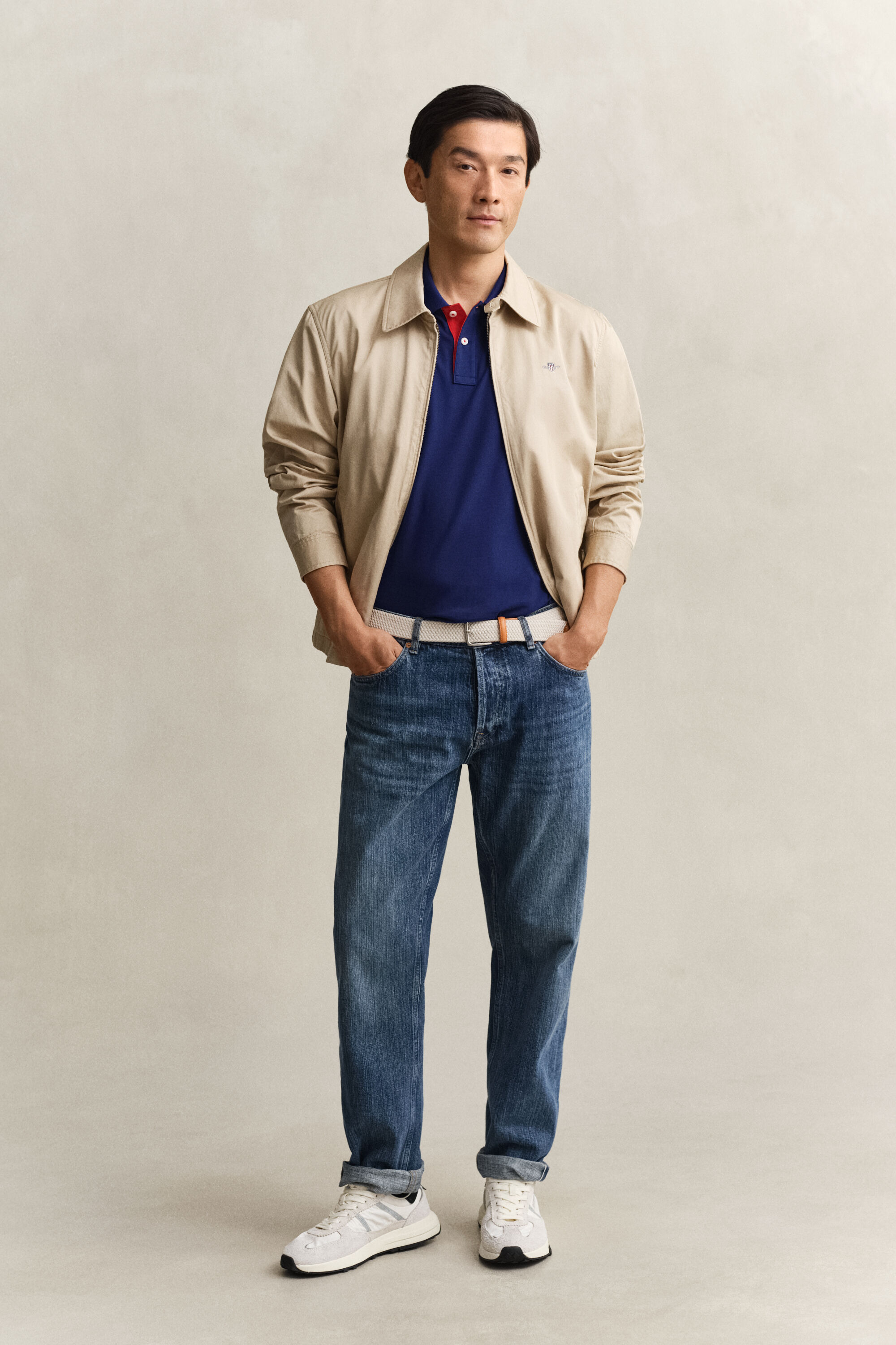 Piqué poloshirt met contrasterend detail