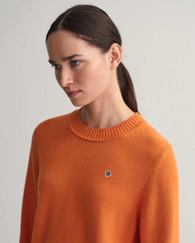 Katoenen Icon G sweater met ronde hals