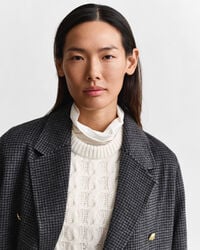 Handgestikte Car Coat met ruiten