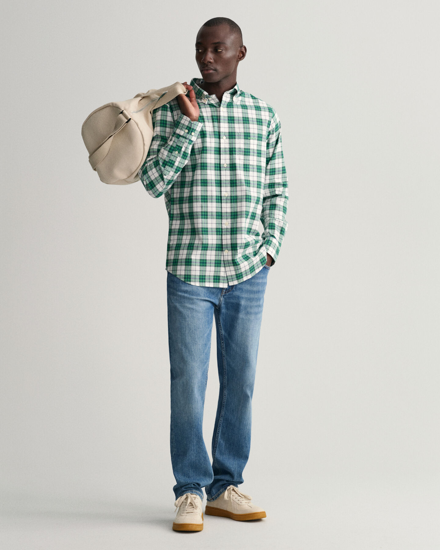 Regular Fit geruit Oxford-overhemd