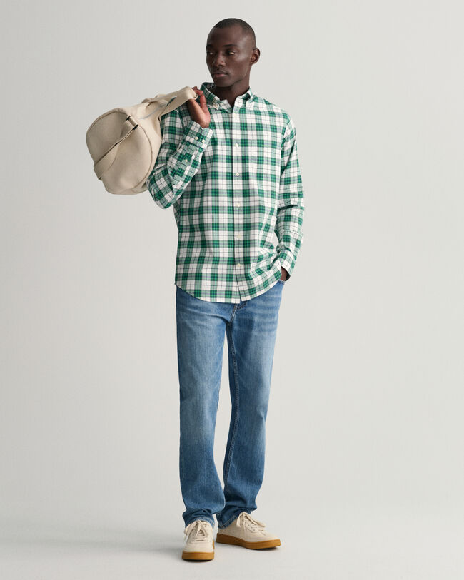 Regular Fit geruit Oxford-overhemd