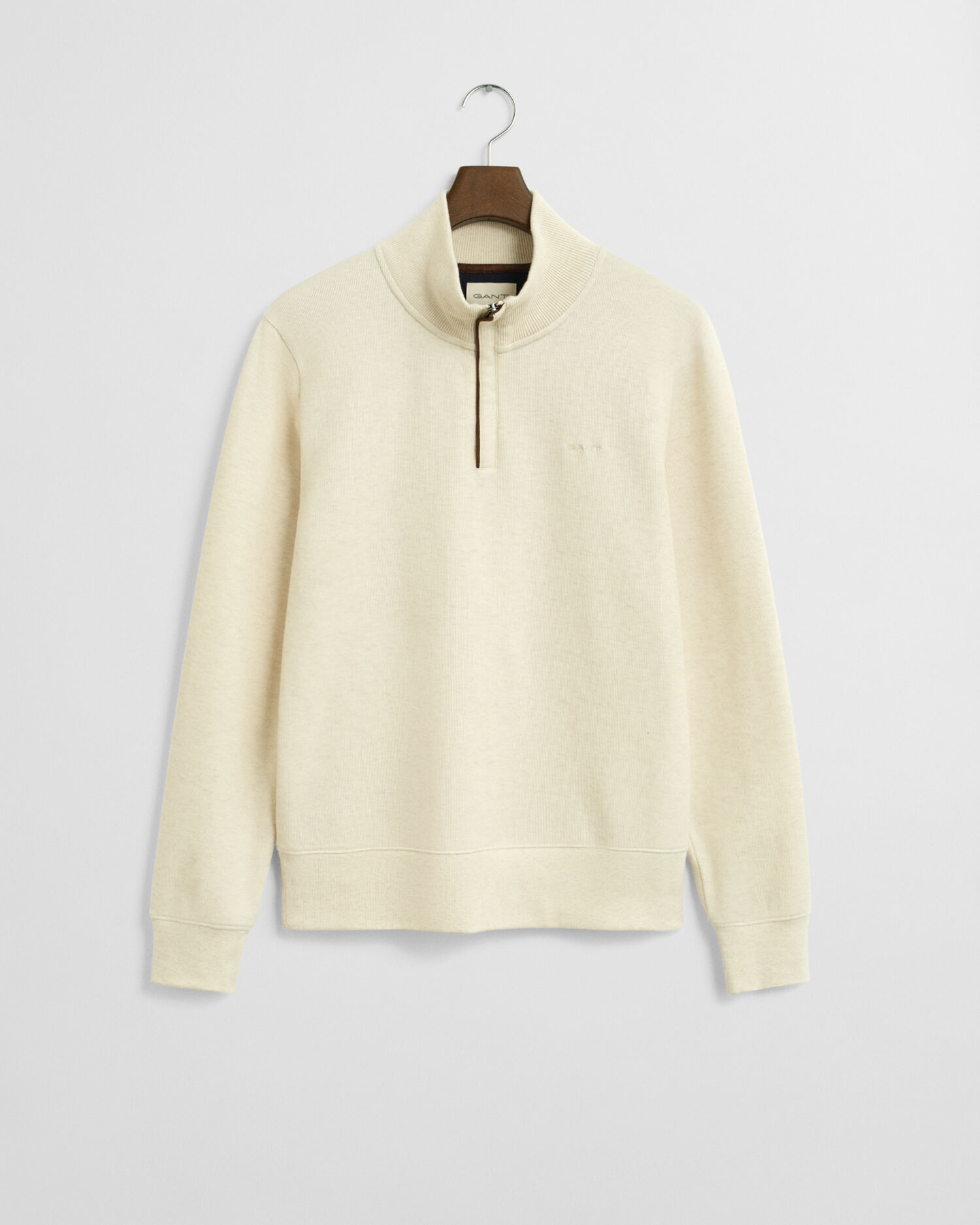 Sacker Rib sweatshirt met korte rits