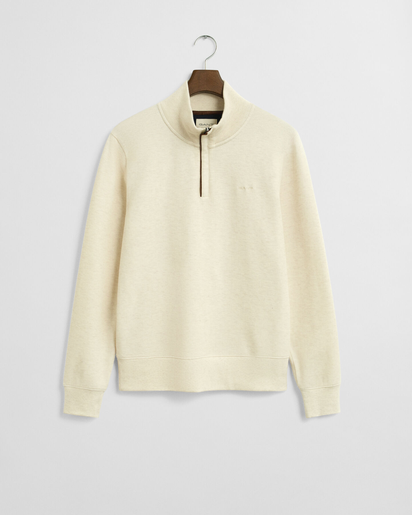 Sacker Rib sweatshirt met korte rits