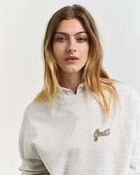 Script Graphic sweatshirt met ronde hals