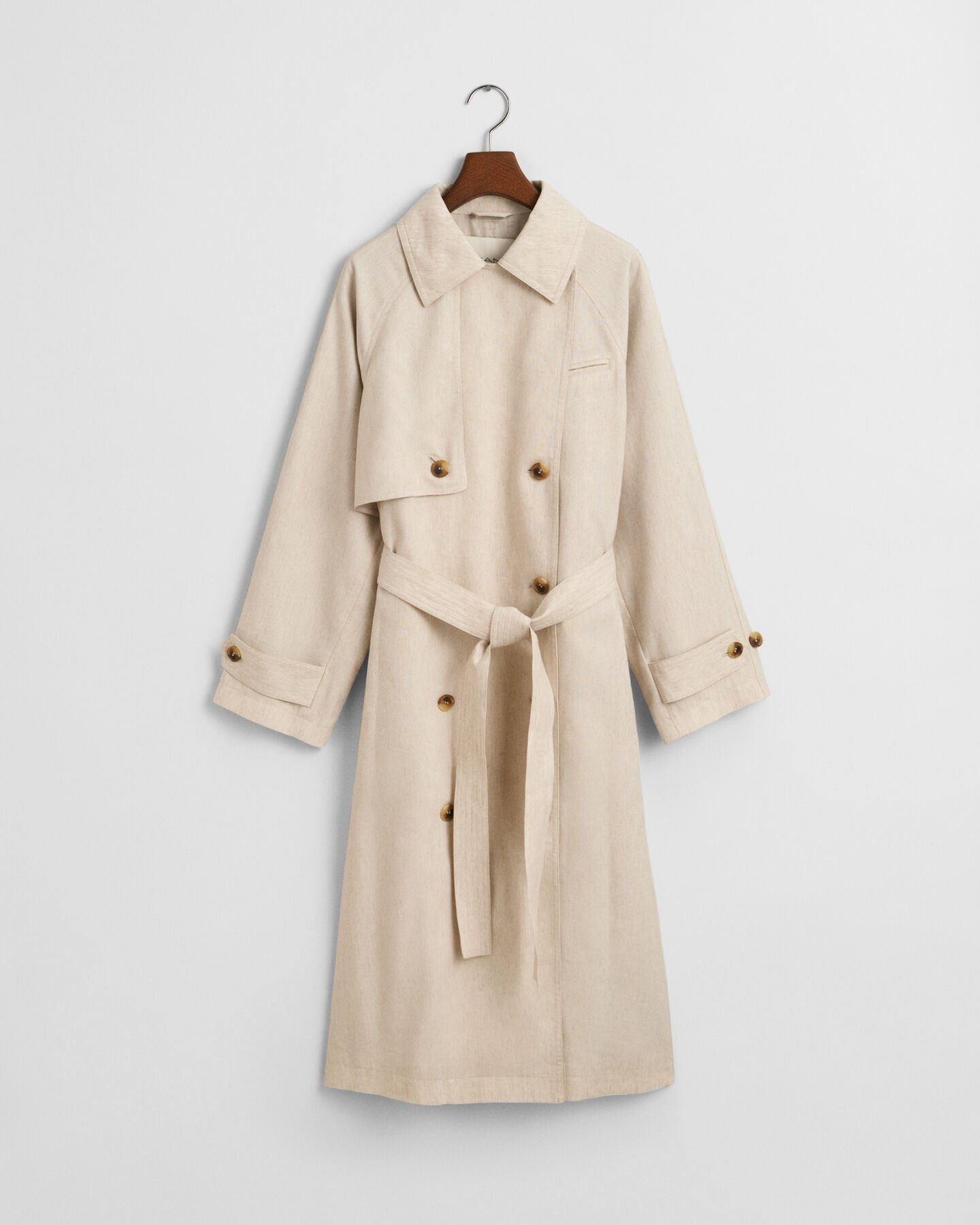 Trenchcoat van linnenmix