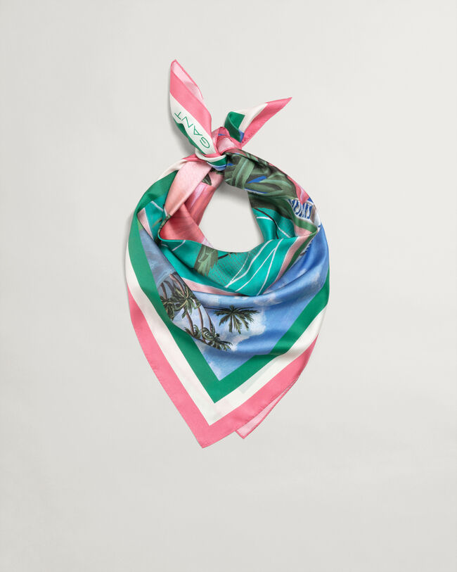 Zijden sjaal met Scenery-print