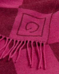 Wollen sjaal met ton sur ton ruiten