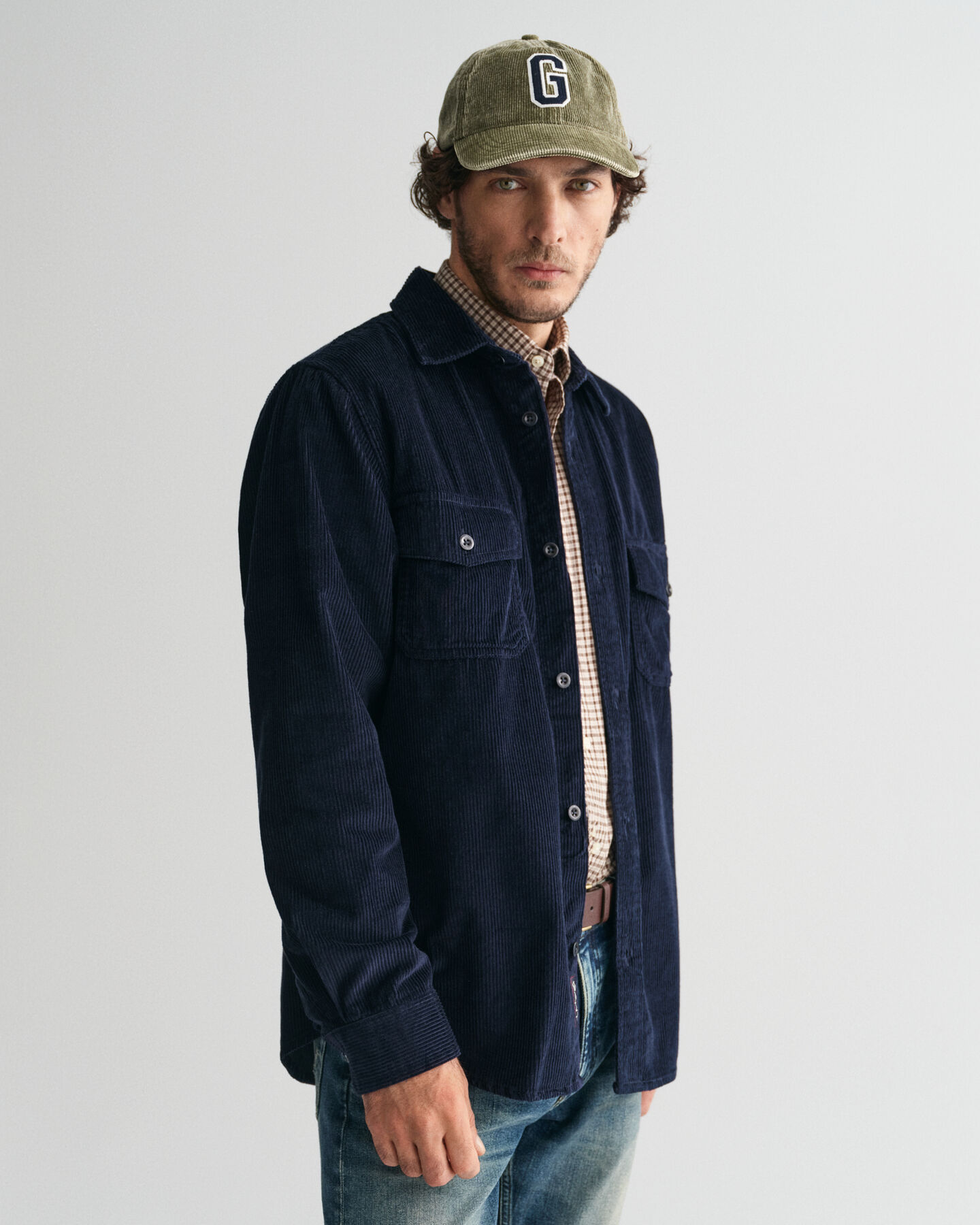 Regular Fit overshirt van corduroy