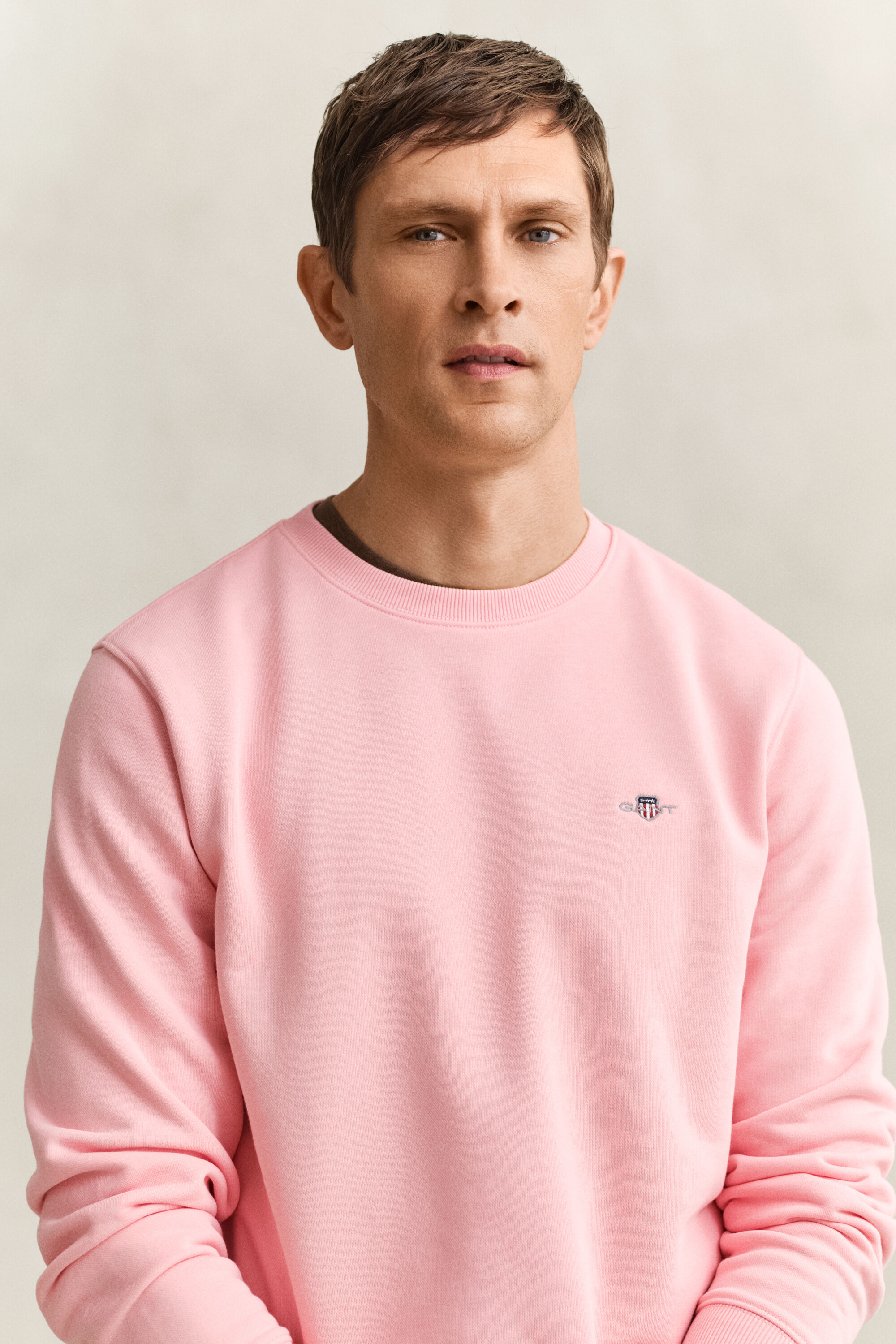 Shield sweatshirt met ronde hals