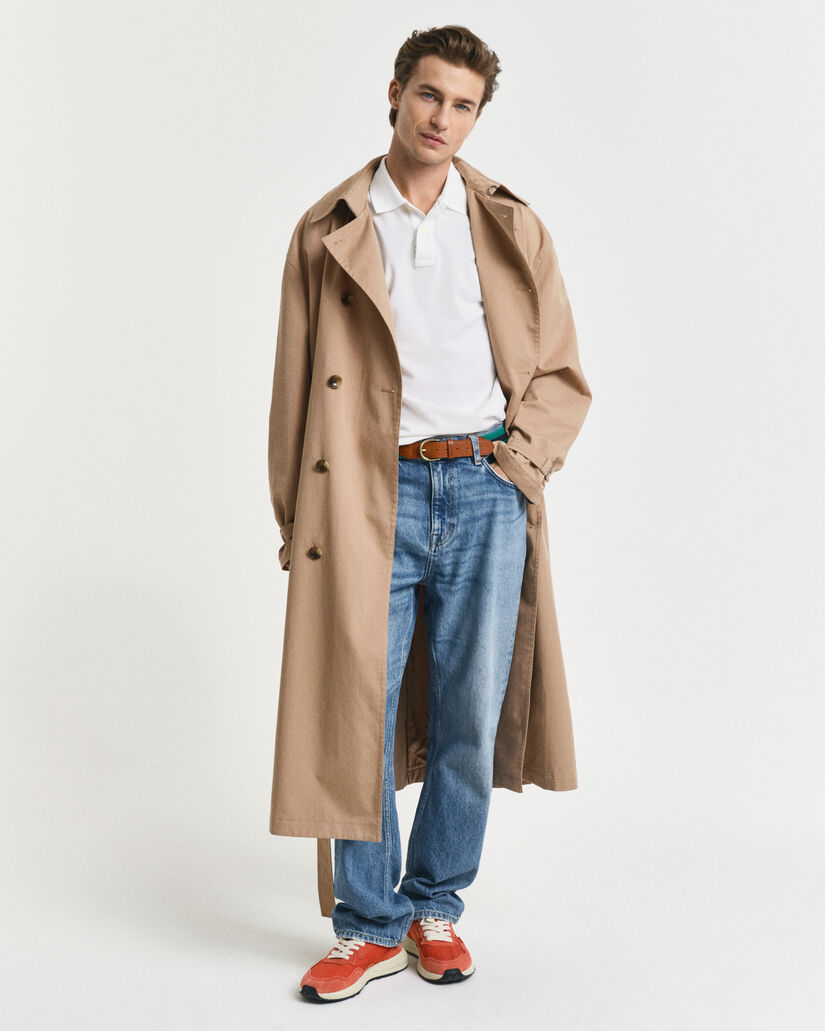 Slim Fit Shield piqué poloshirt