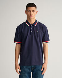 Retro Flag piqu&eacute; poloshirt