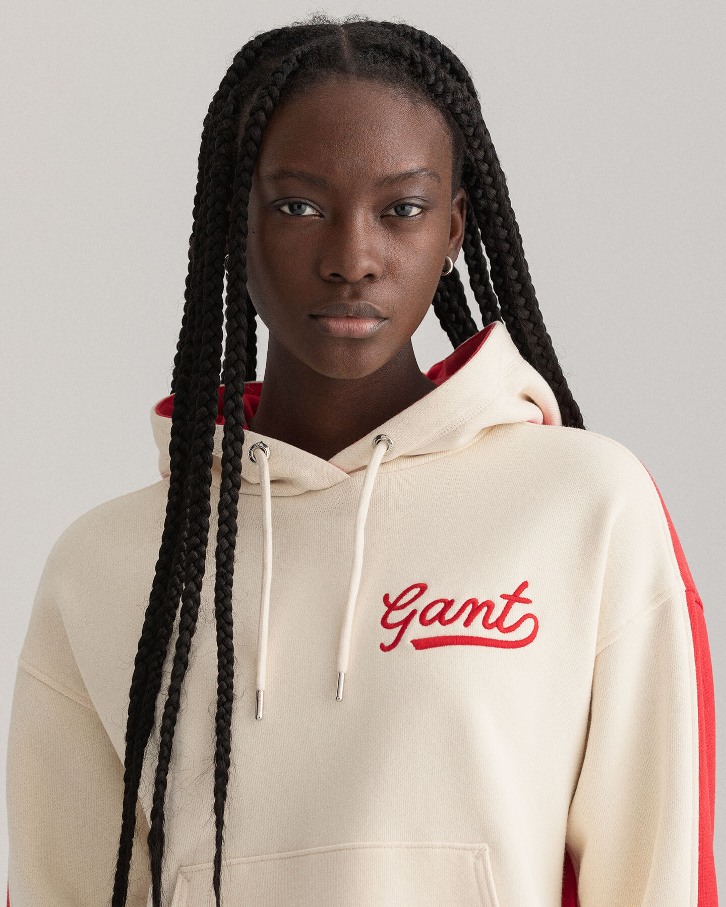 Hoodie met kleurblok