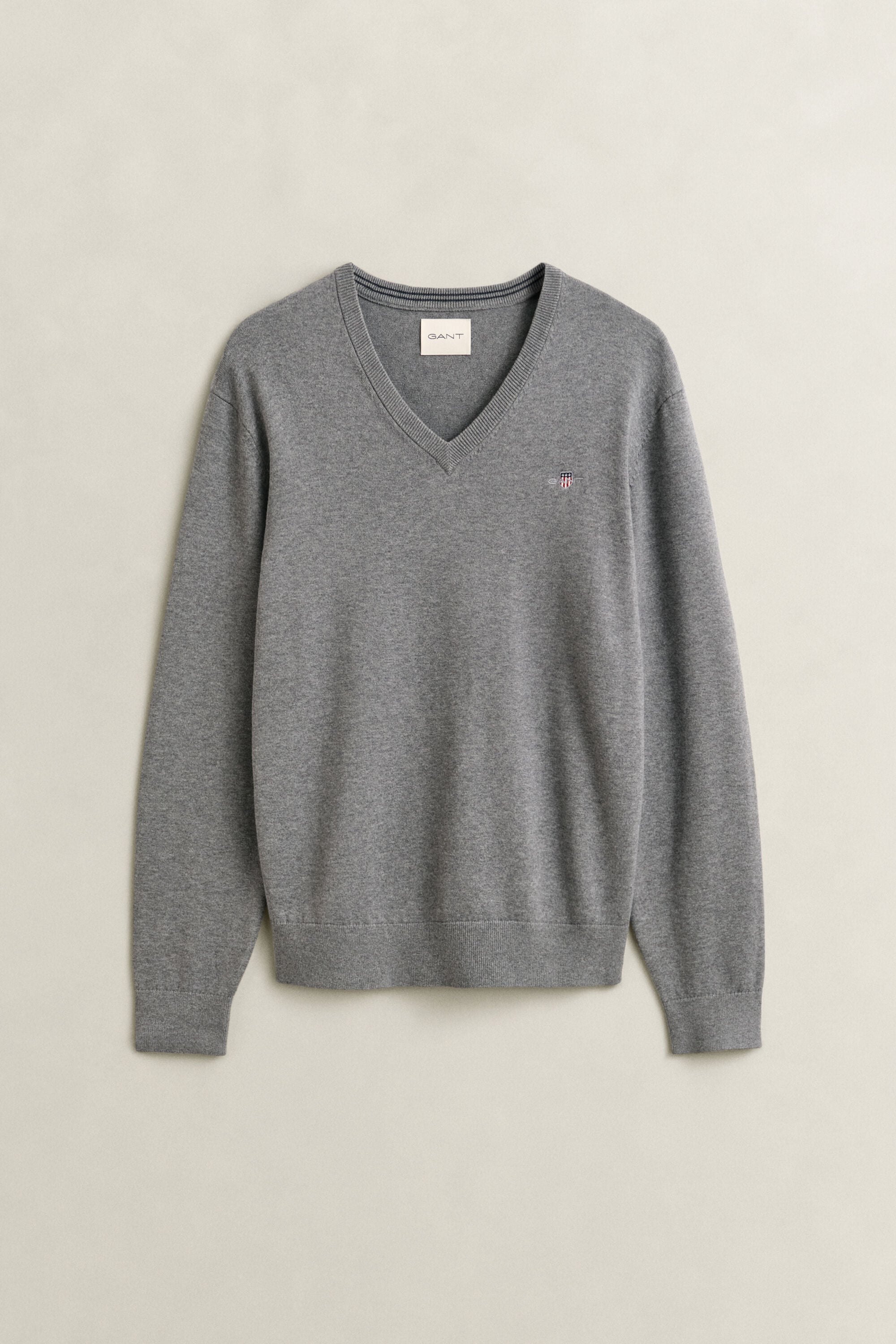 Katoenen sweater met V-hals