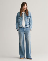Jeans met lage taille en wijde pijpen