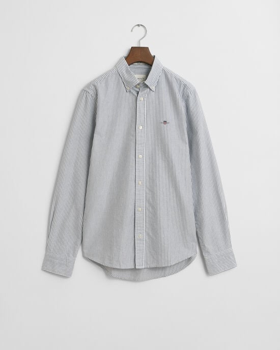 Slim Fit klassiek Oxford-overhemd met Bankerstreep