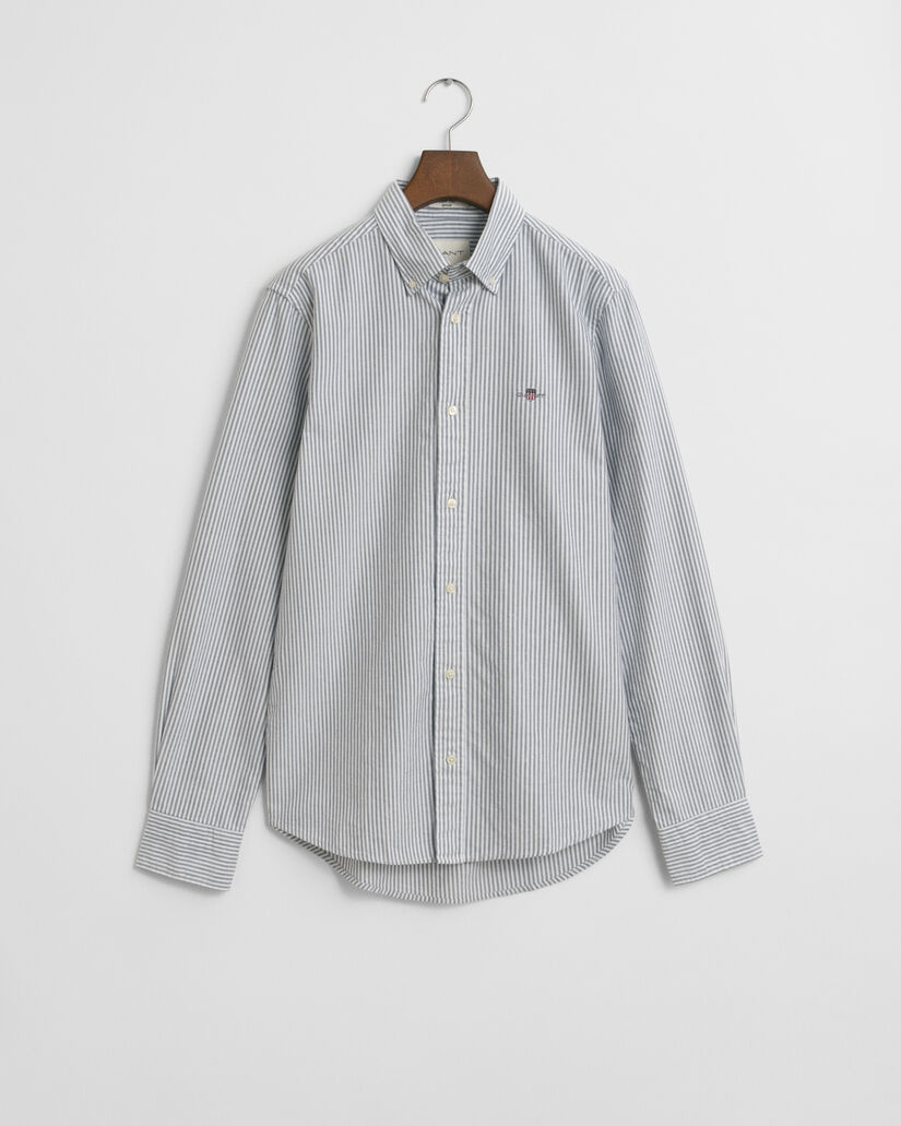 Slim Fit klassiek Oxford-overhemd met Bankerstreep