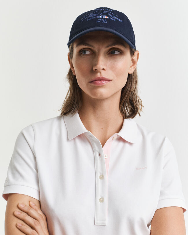Contrast kraag piqu&eacute; poloshirt