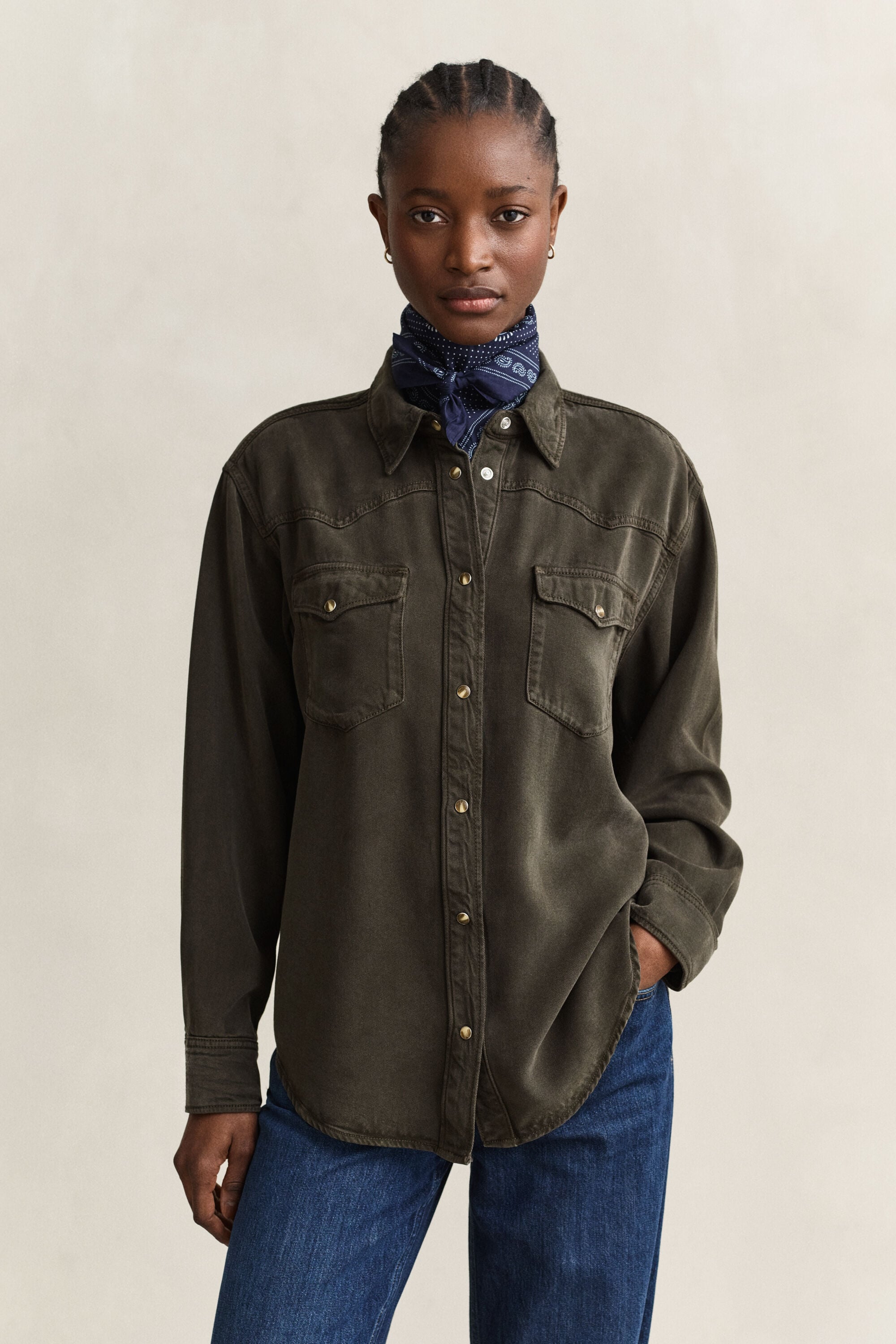 Denim Ranger-overhemd van keperstof