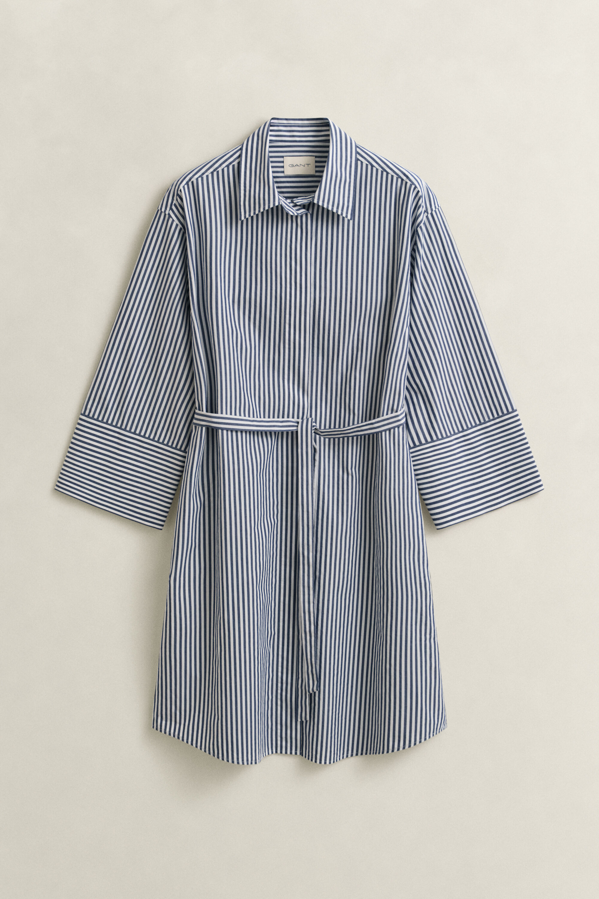 Poplin overoverhemdjurk met strepen