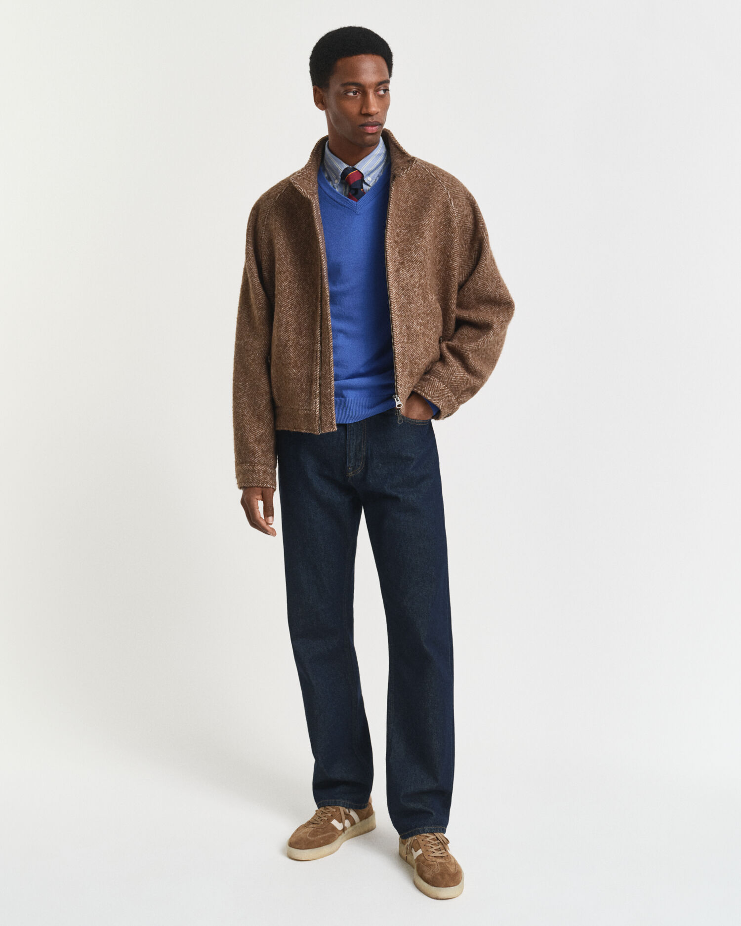 Trui met V-hals van buitengewoon zachte lamswol