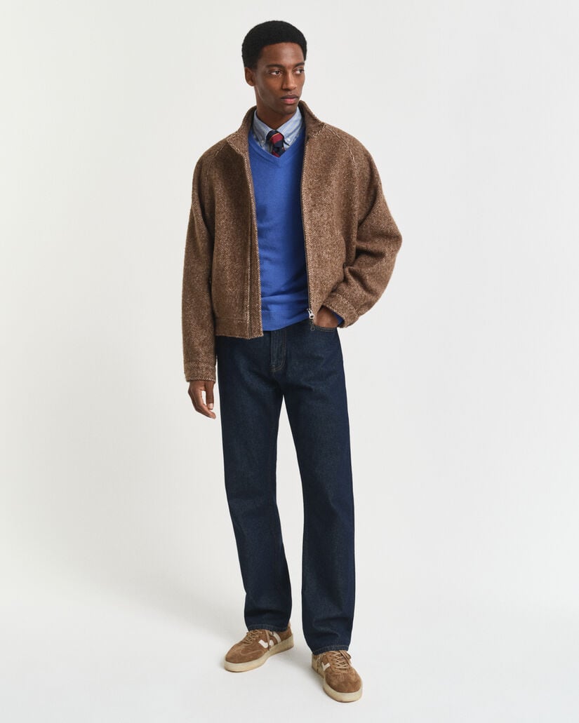 Trui met V-hals van buitengewoon zachte lamswol