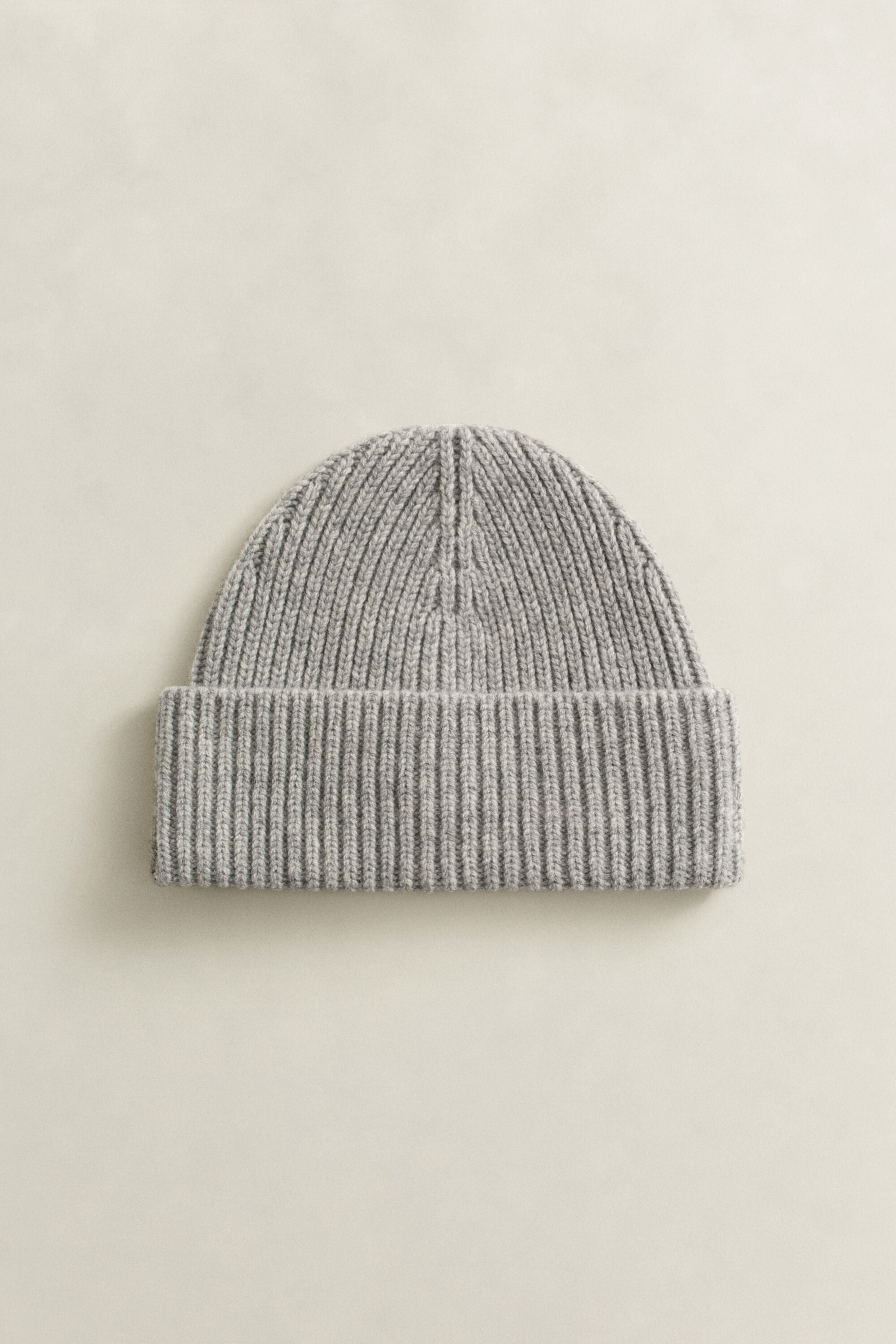 Geribde beanie van wol-kasjmiermix