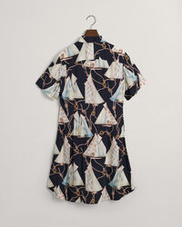 Slim Fit Sailing Print overhemdjurk