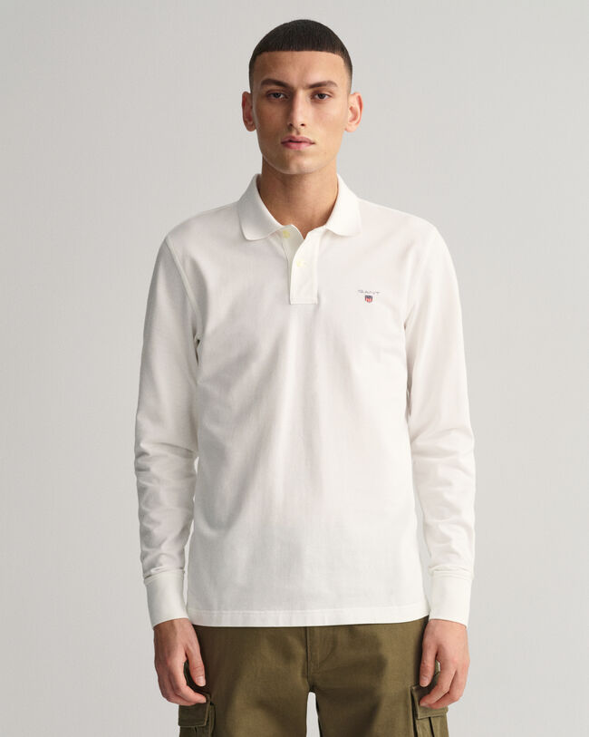 Original piqu&eacute; poloshirt met lange mouwen