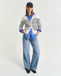 Katoenen vest met strepen