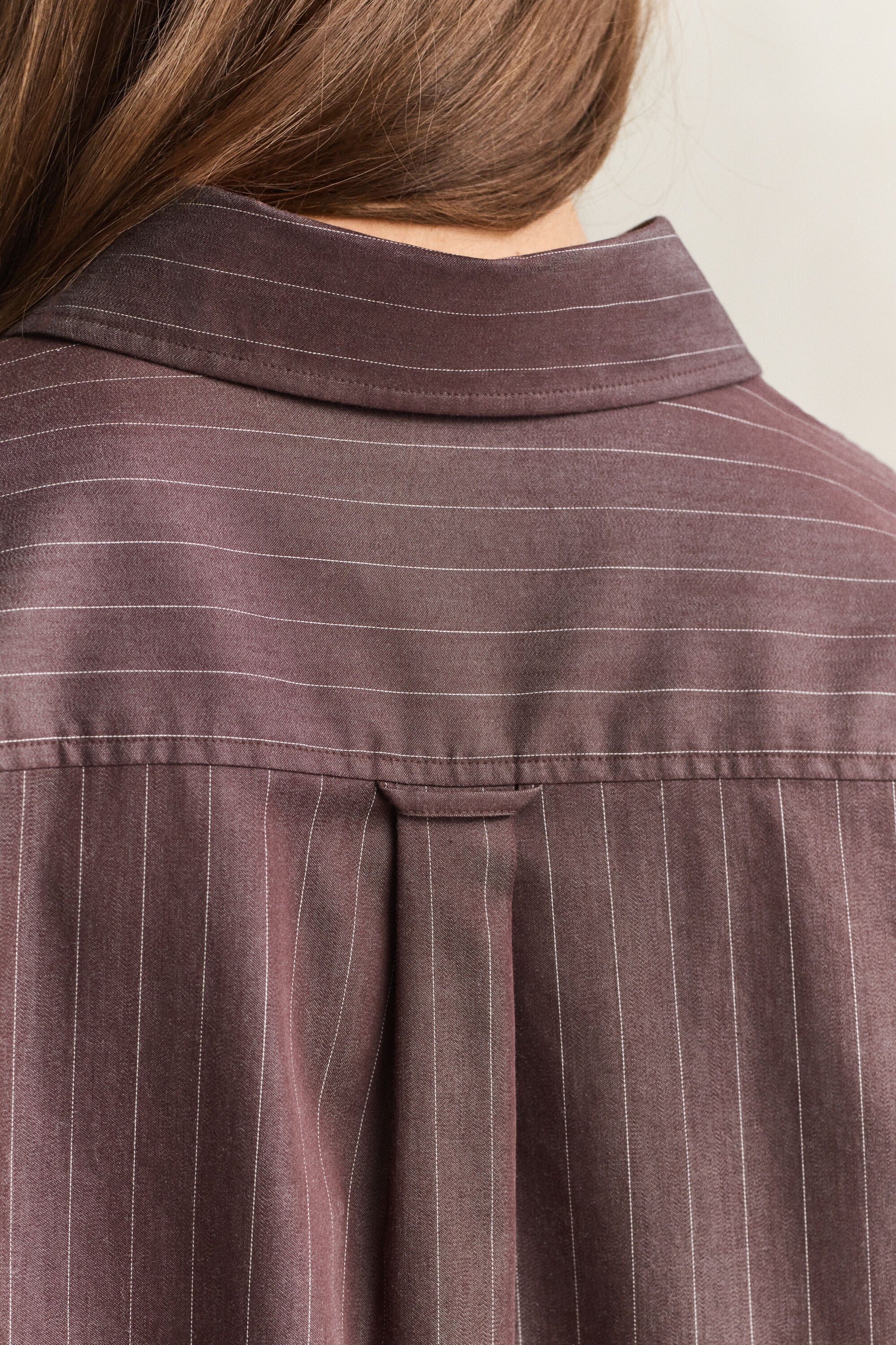 Relaxed fit poplin overhemd met strepen