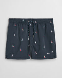 Zwemshort met geborduurde boot