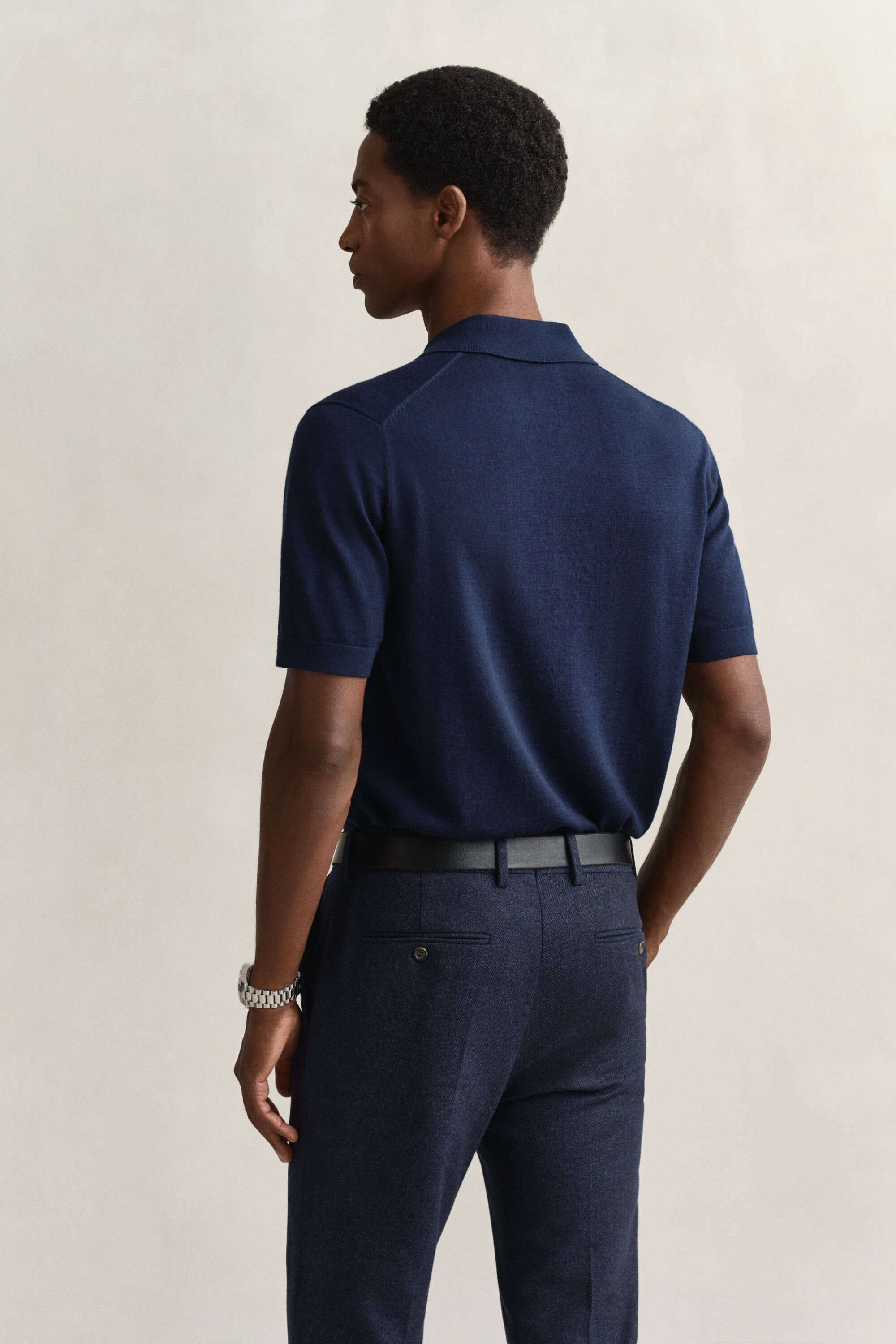 Polotrui met korte mouwen van extra fijne merinoswol