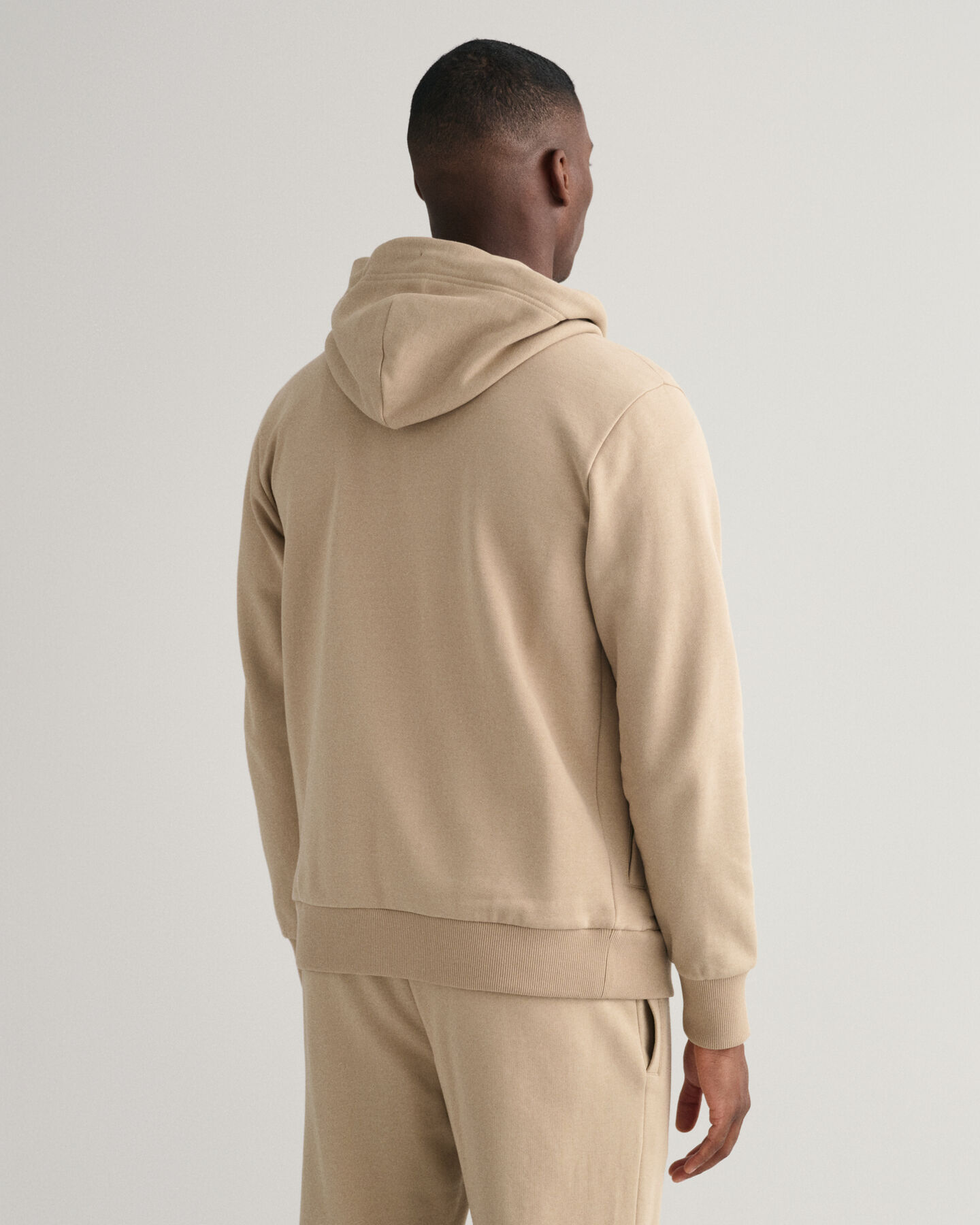 Tonal Shield hoodie met ritssluiting
