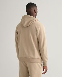 Tonal Shield hoodie met ritssluiting