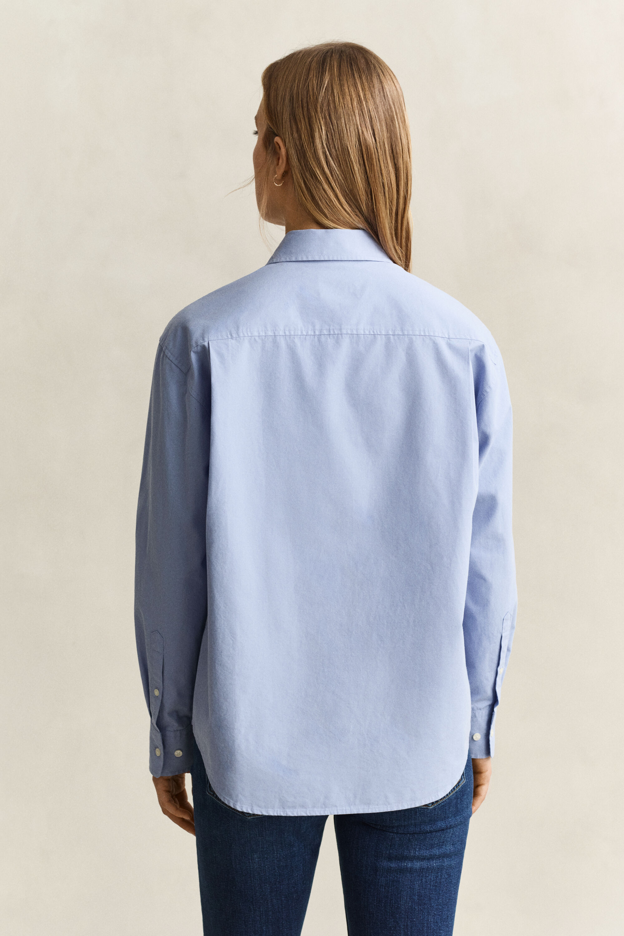 Relaxed poplin overhemd