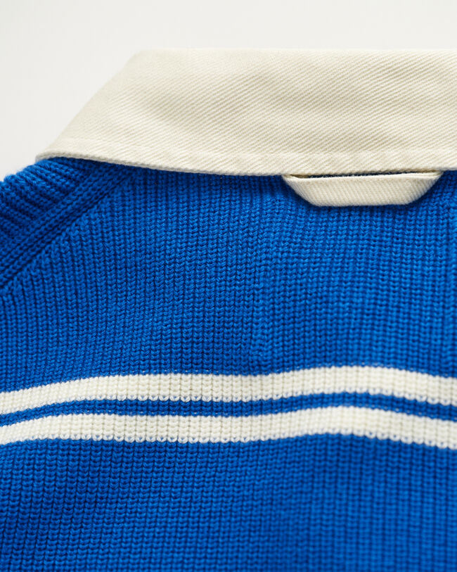 Katoenen Rugger met rib