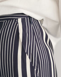 Regular Fit broek met wijde pijpen en streepjesprint