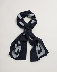 Wollen sjaal met contrast